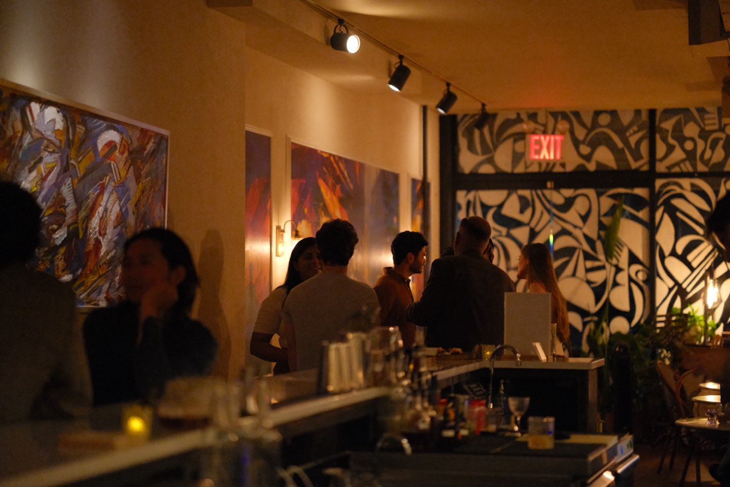 A full house along the counter at No More Cafe