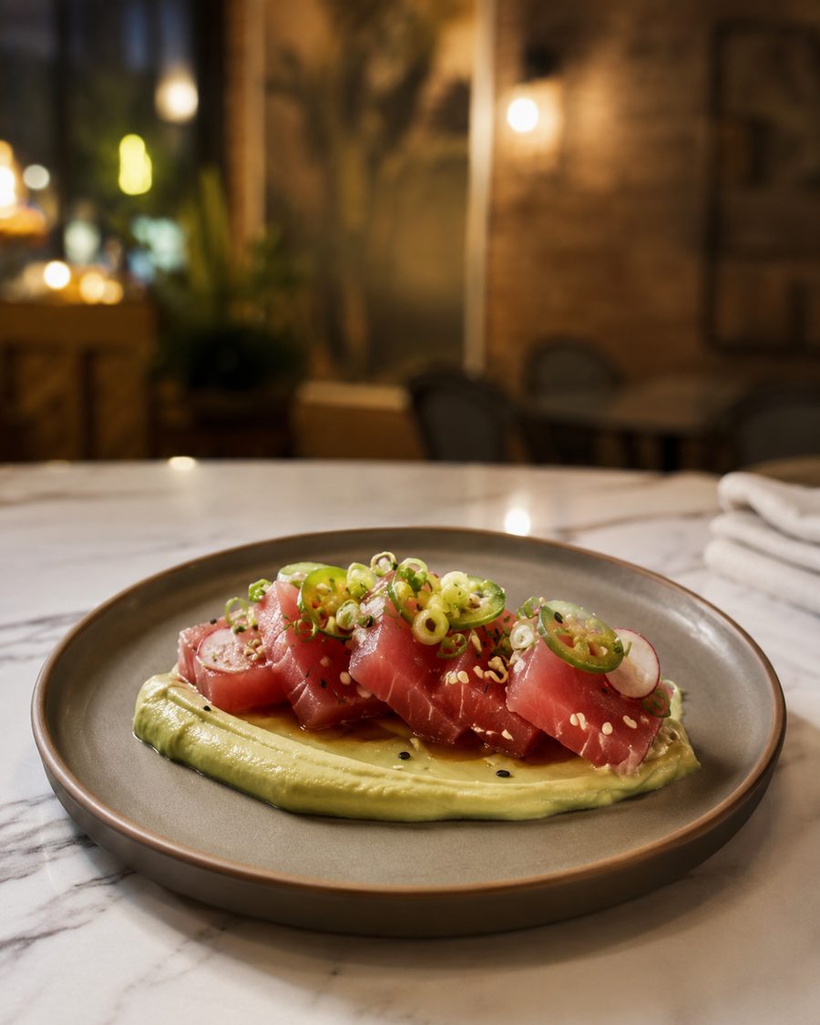 Tuna crudo at No More Cafe